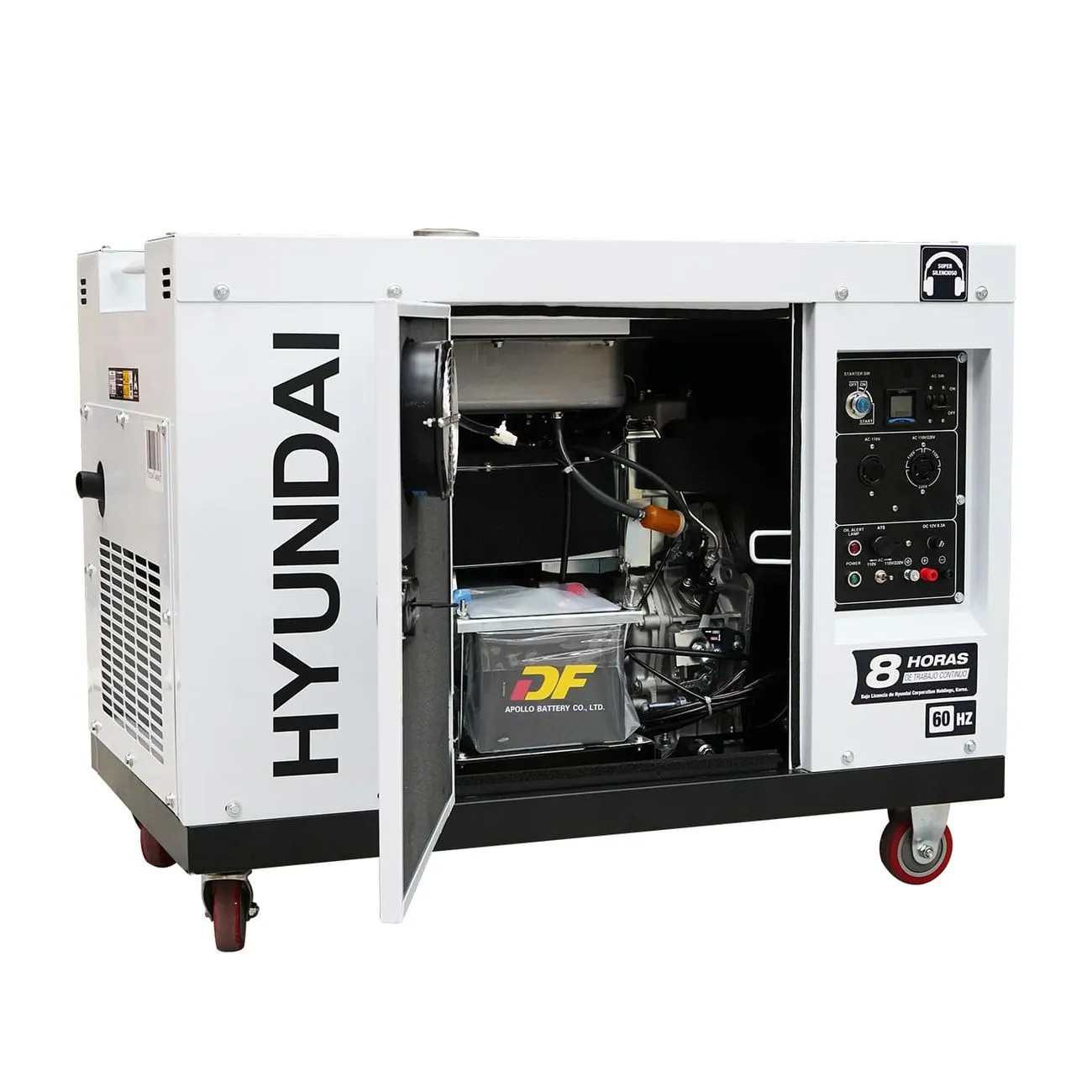 Generador Silencioso Profesional Hyundai C/Motor Diesel Potencia Máxima 7.3 Kw 110v/220v - ULTRA70