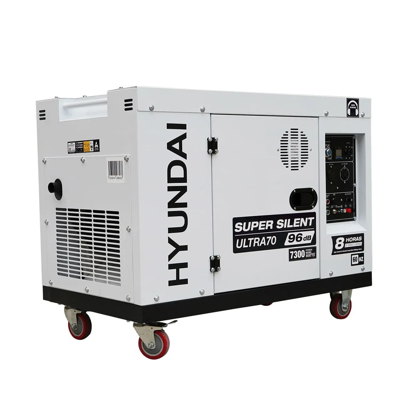 Generador Silencioso Profesional Hyundai C/Motor Diesel Potencia Máxima 7.3 Kw 110v/220v - ULTRA70