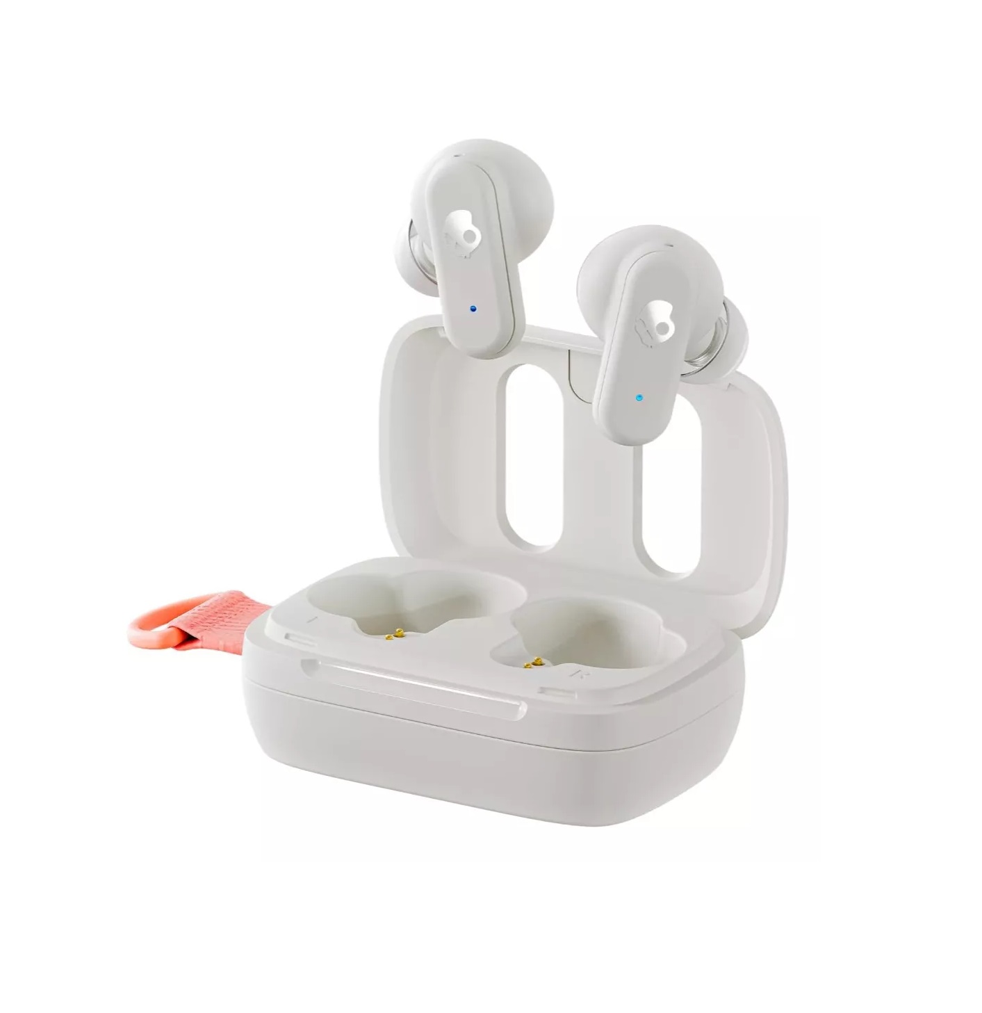 Audífonos Inalámbricos Skullcandy In-Ear Dime 3 Modelo S2DCW R951 Color Hueso con Naranja