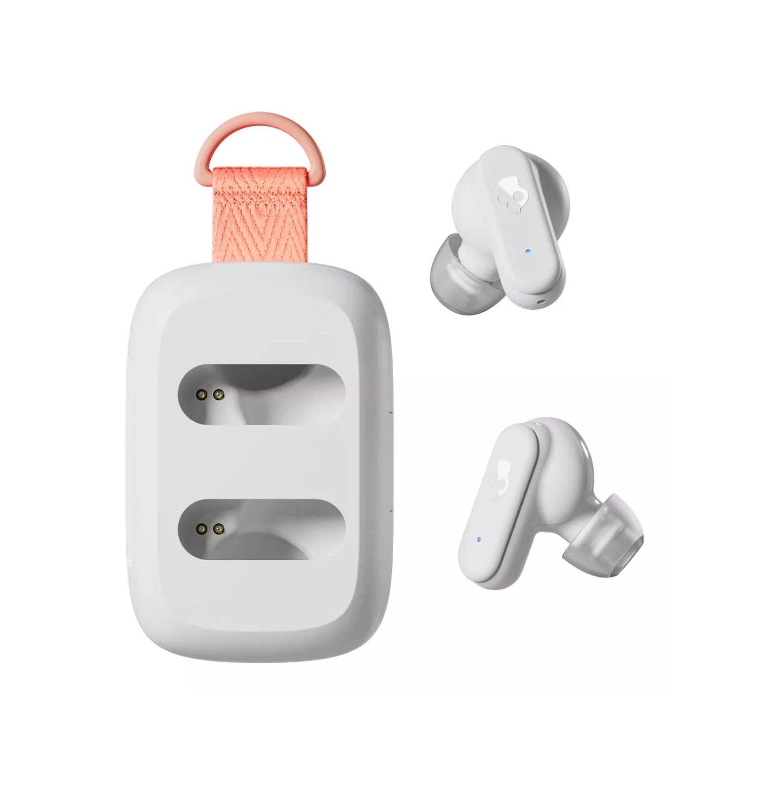 Audífonos Inalámbricos Skullcandy In-Ear Dime 3 Modelo S2DCW R951 Color Hueso con Naranja