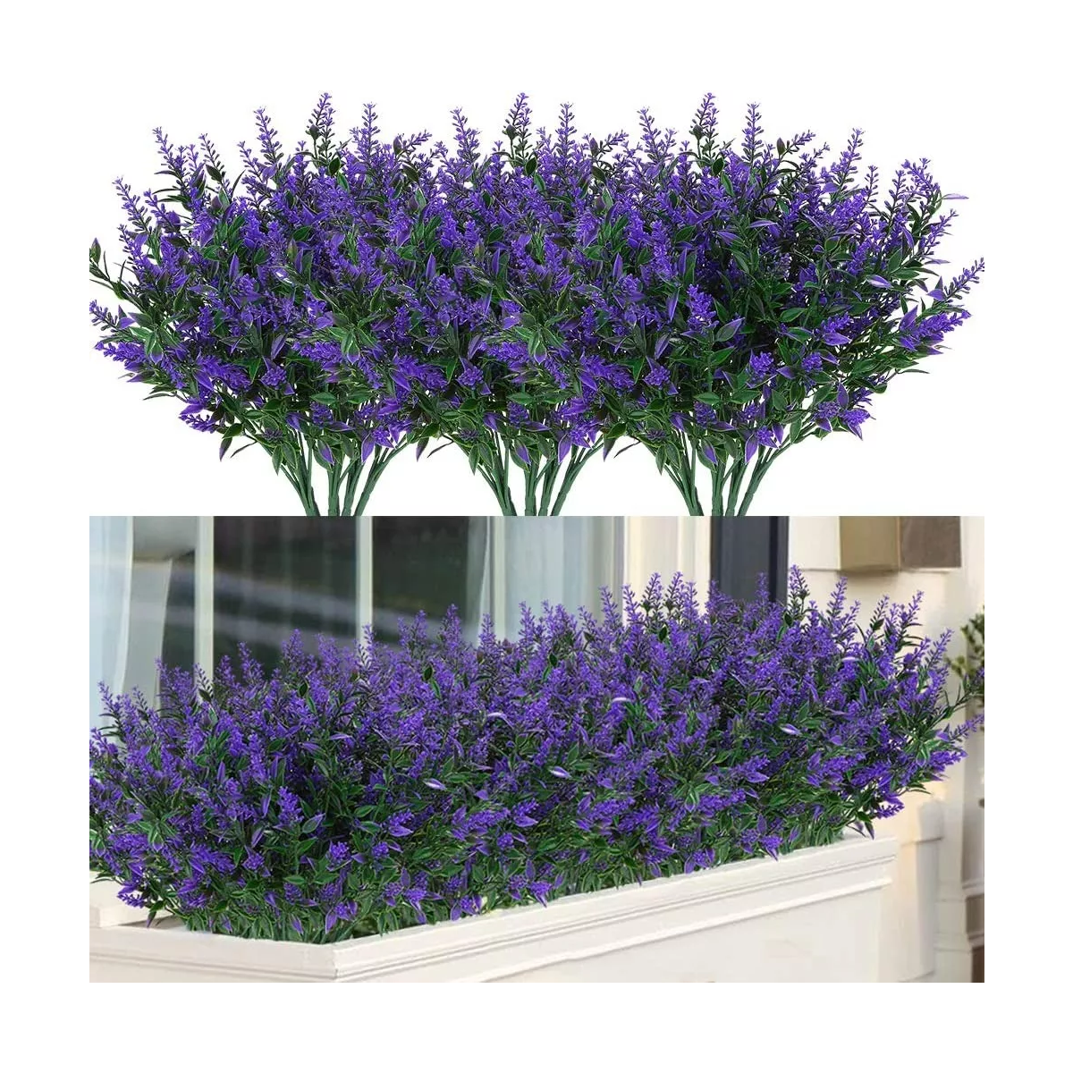 Flores Artificiales Lavanda 10 Paquetes, Para Decoración Color Violeta