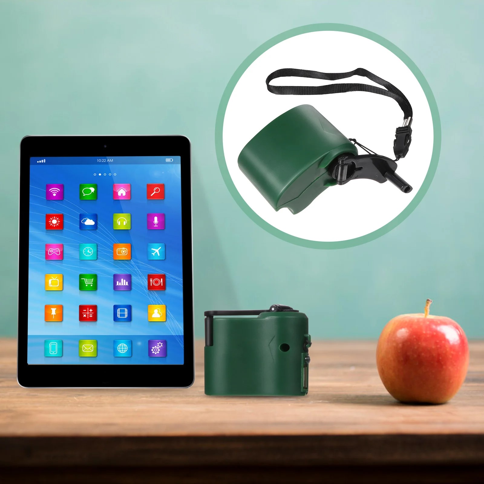 Generador mano USB cargador portátil Banco energía Camping exteriores eléctricos viaje Manual