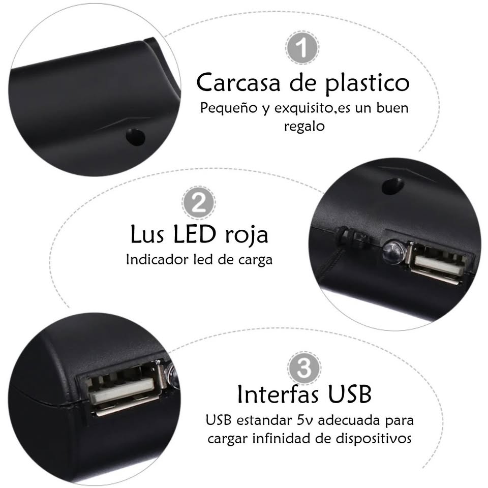 Generador mano USB cargador portátil Banco energía Camping exteriores eléctricos viaje Manual
