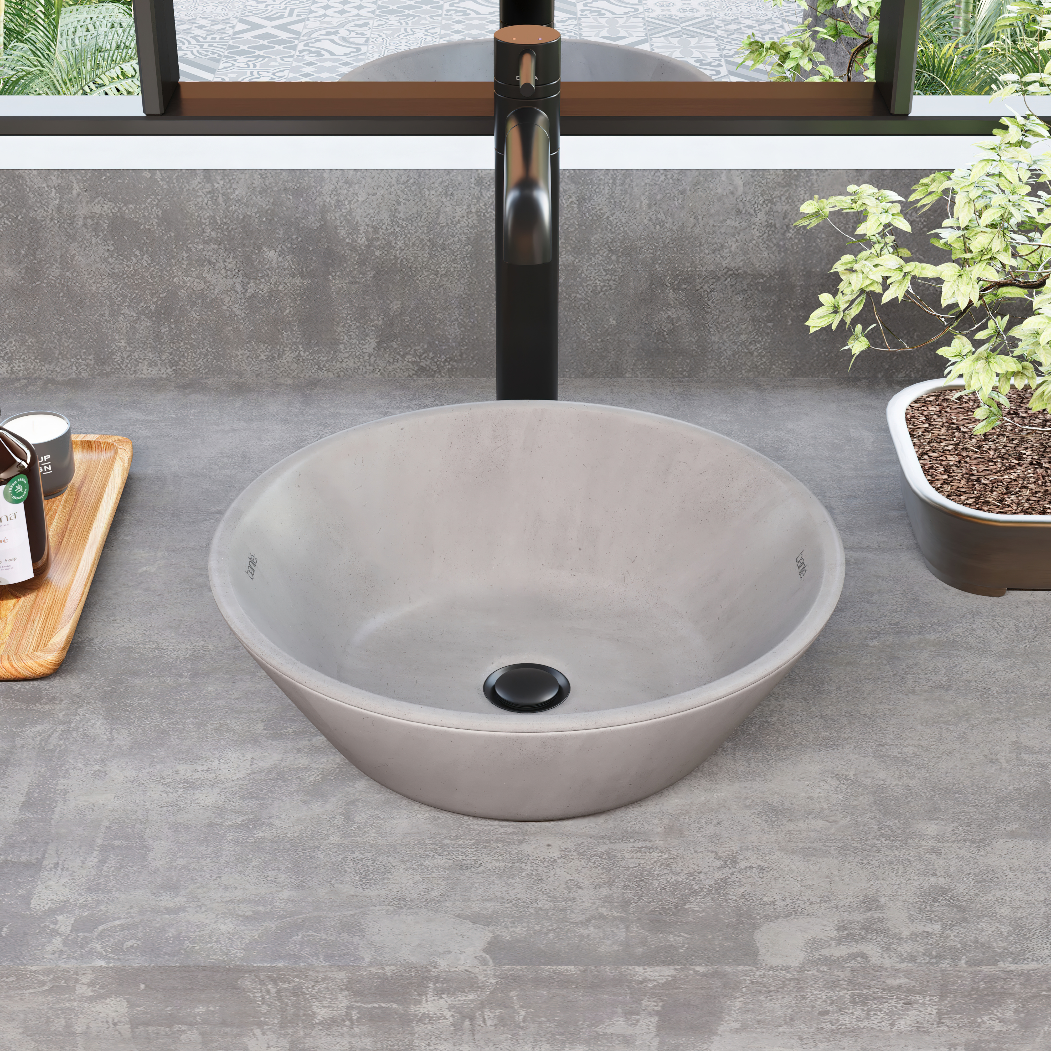 LAVABO AMARU DE CONCRETO BANTE 
