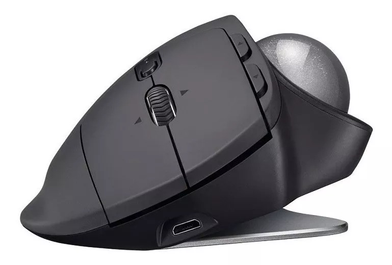 Mouse gamer trackball inalámbrico recargable Logitech MX Ergo 910-005177 negro