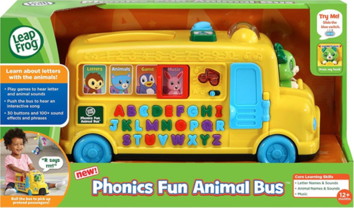 Autobus Leap Frog Niños Infantil Letras Y Animales amarillo