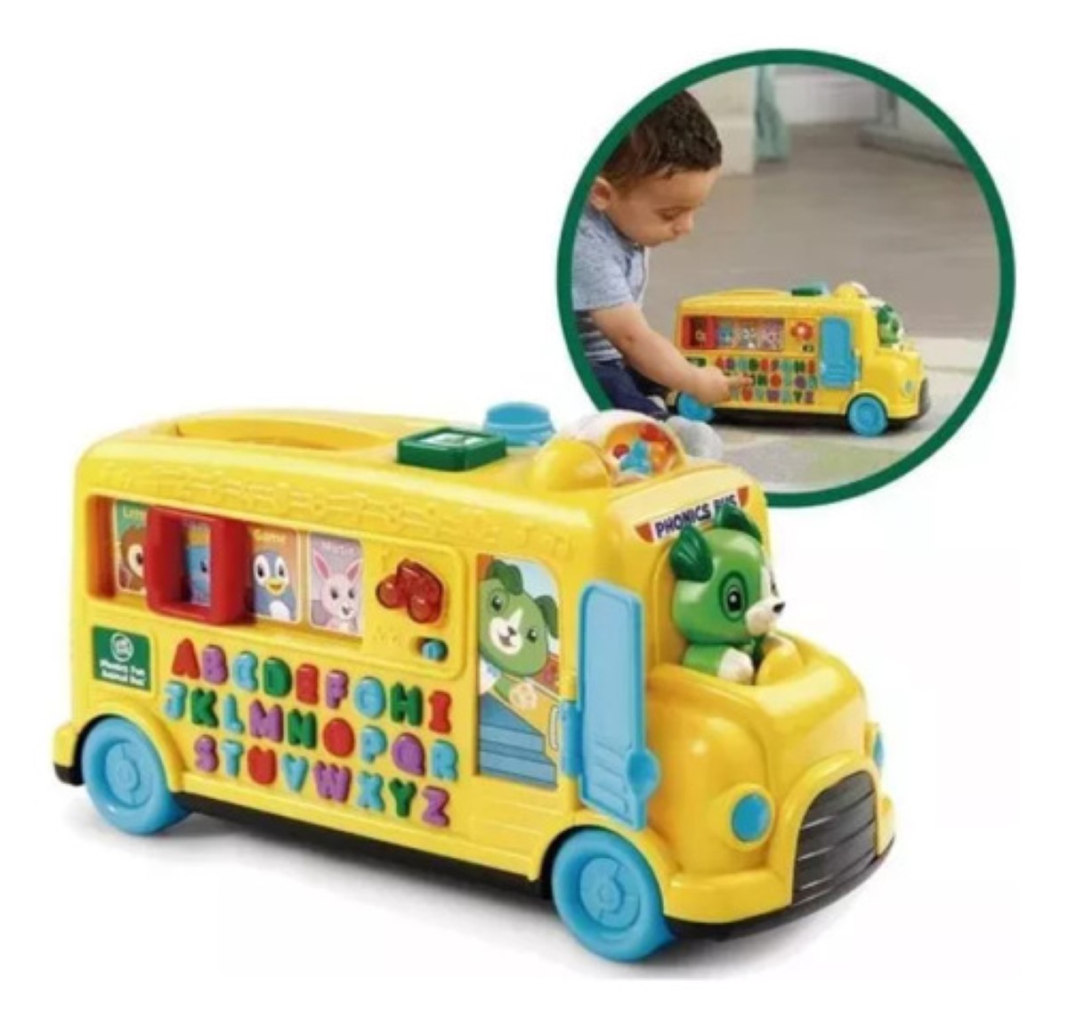 Autobus Leap Frog Niños Infantil Letras Y Animales amarillo
