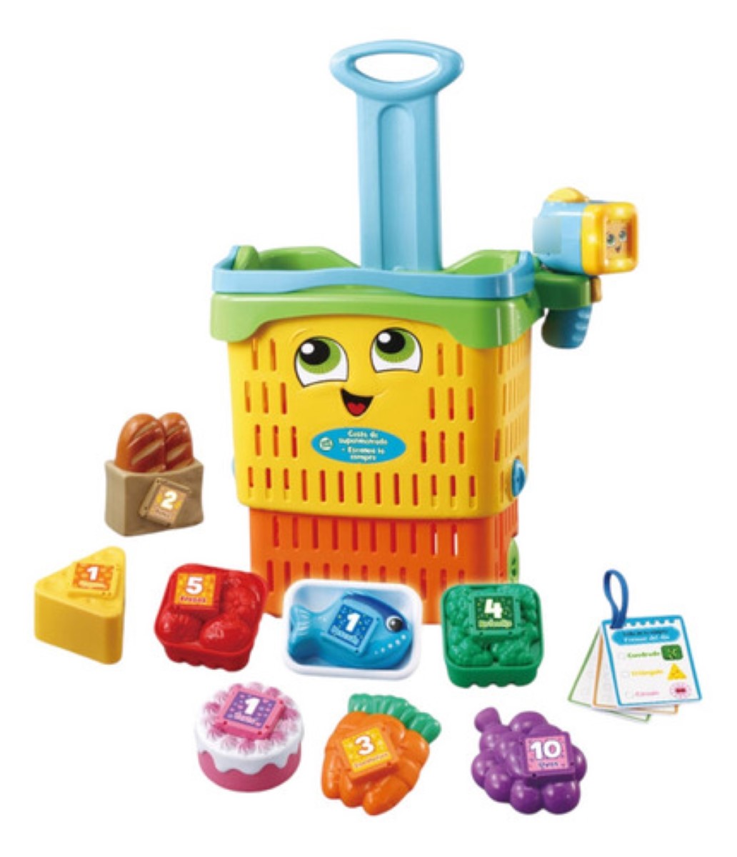 Cesta Leap Frog Niños Infantil Supermercado Convertible amarillo colores 14pz
