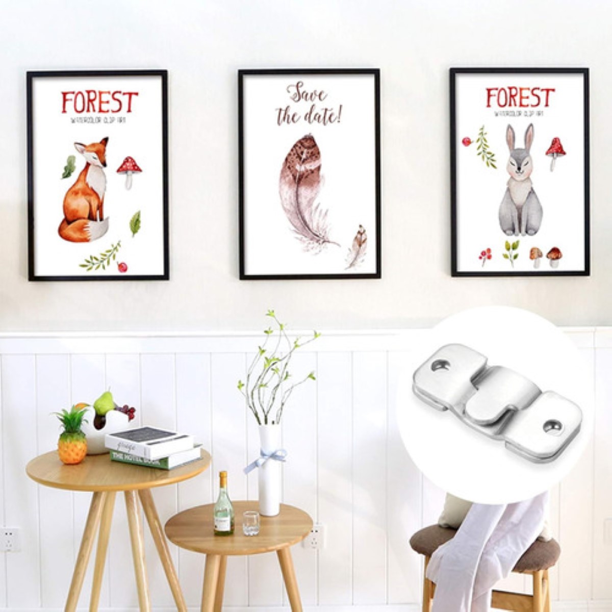 20 Pzs Soporte De Montaje Empotrado Para Colgar Mueble plata 