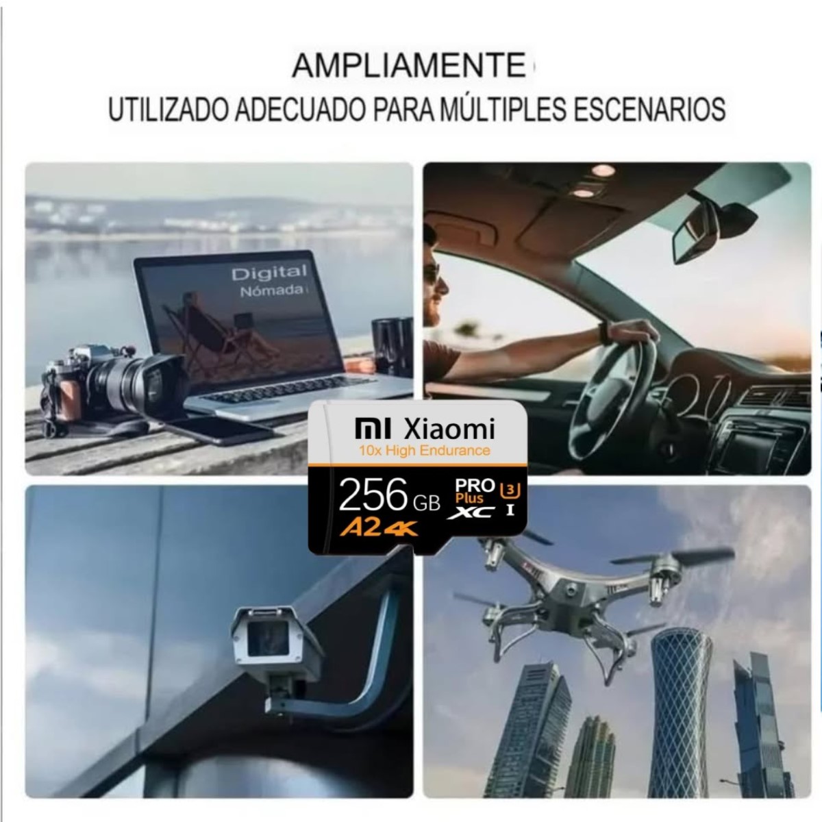 Memoria micro SD 256gb velocidad vídeo 4K SD PRO PLUS cel pc tablet cámara negro blanco portable