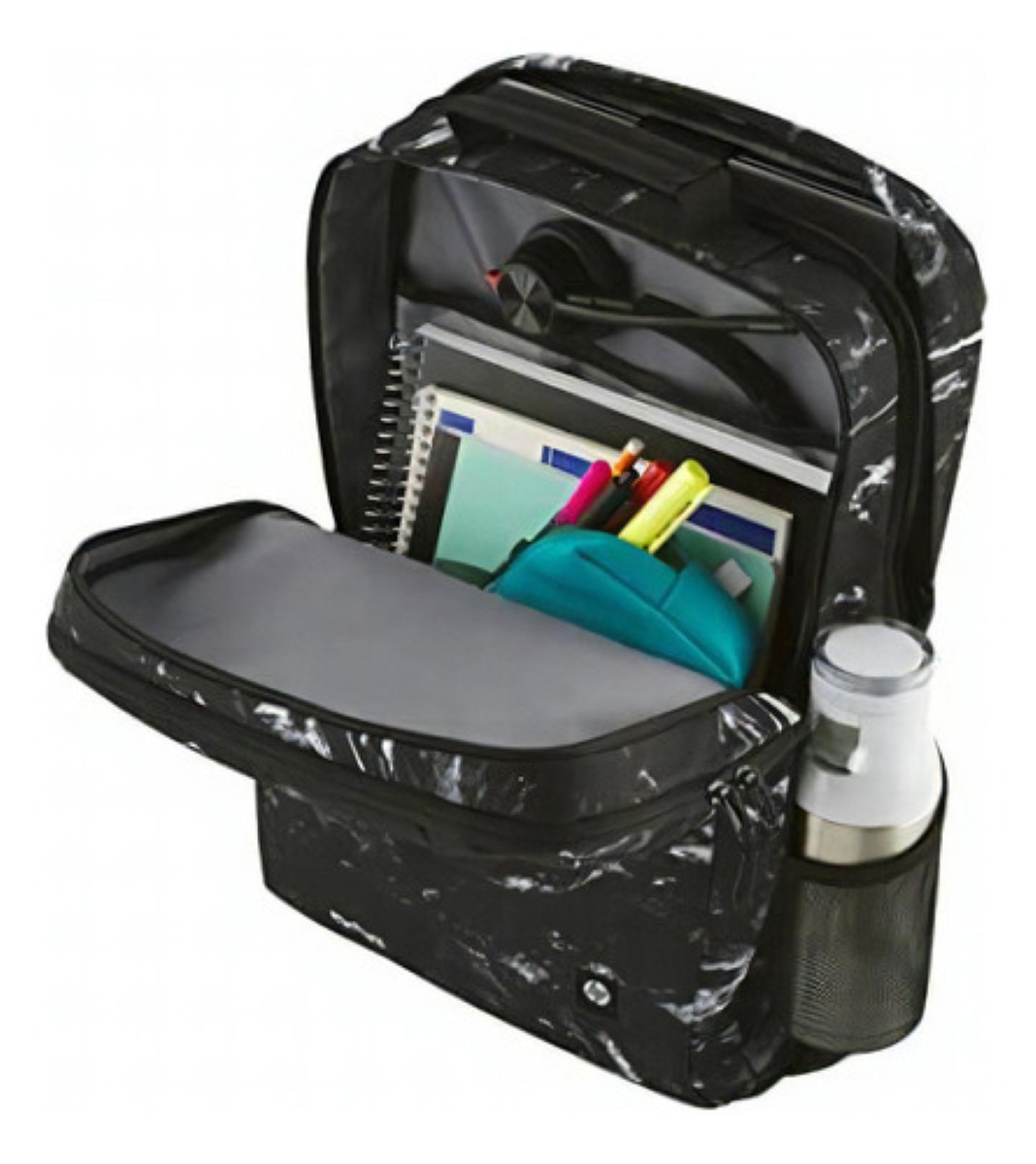 Mochila Para Laptop Campus Xl 16.1 Impermeable Color Marmol negro