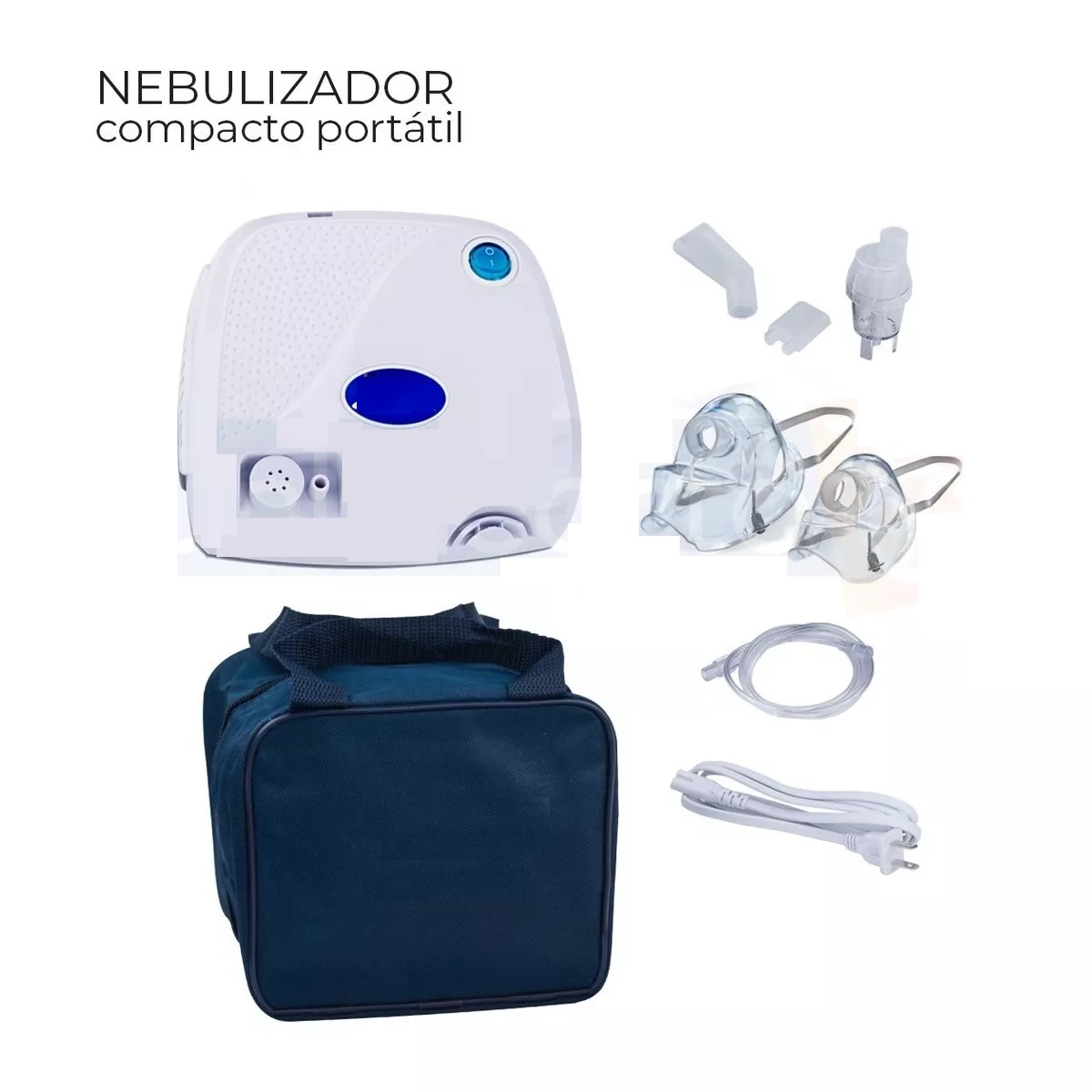 Nebulizador Super Silencioso Adulto Y Infantil Azul marino