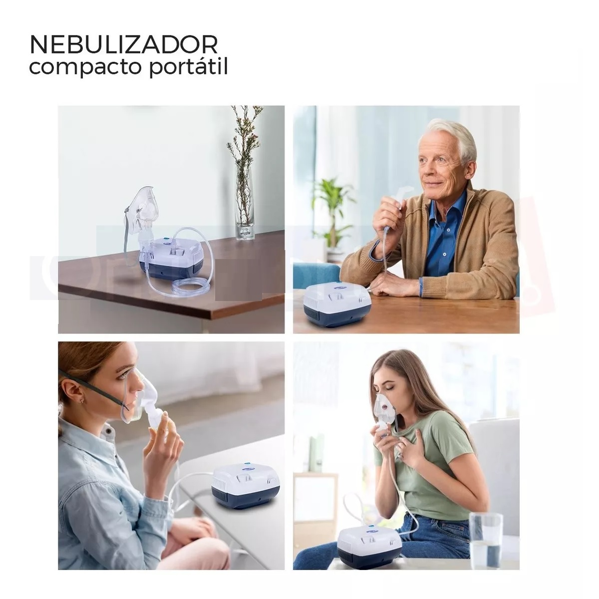 Nebulizador Super Silencioso Adulto Y Infantil Azul marino
