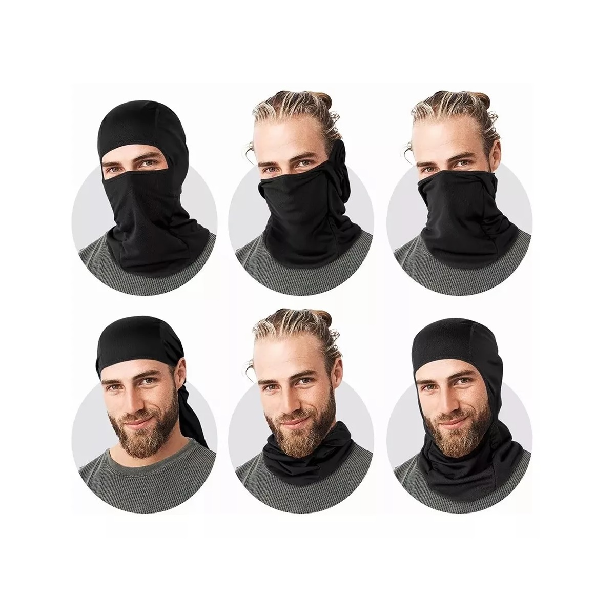 Kit Bandana Pasamontañas Balaclava Táctico Máscara Moto 10 Pack 5 colores