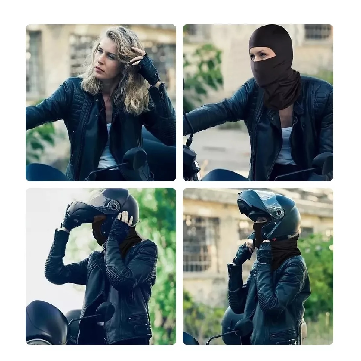 Kit Bandana Pasamontañas Balaclava Táctico Máscara Moto 10 Pack Negro