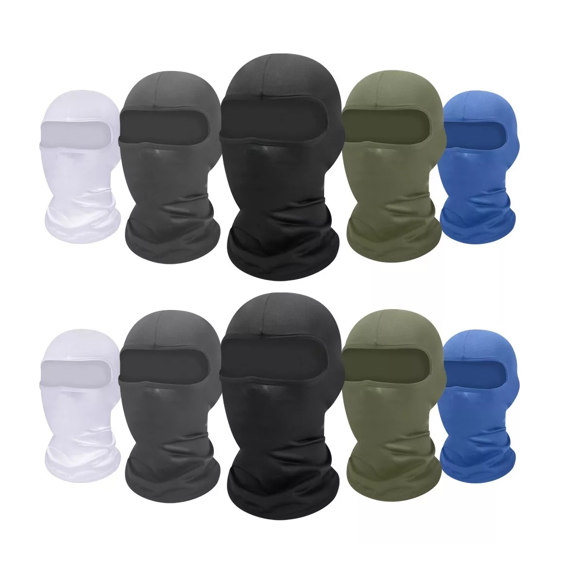 Kit Bandana Pasamontañas Balaclava Táctico Máscara Moto 10 Pack 5 colores