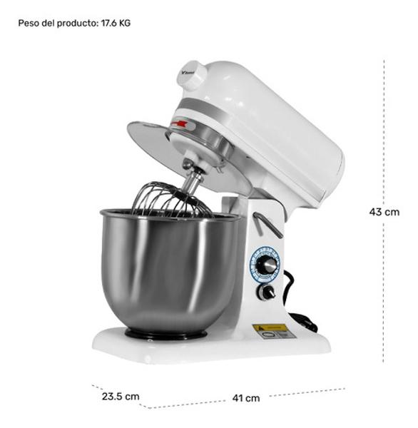 Batidora De Pedestal 3 En 1 Cocina 7 Litros 650rpm 300w Gutstark Home