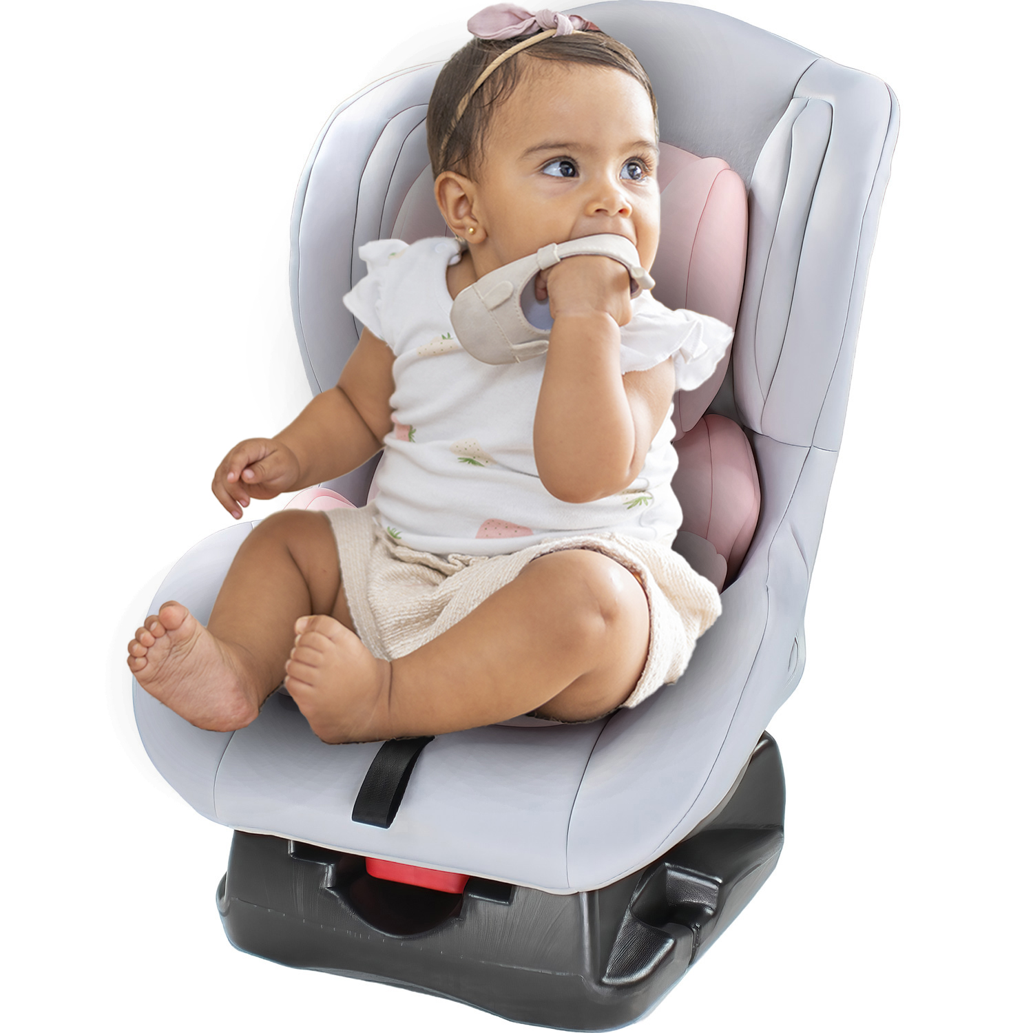 Autoasiento Rosa Bebe 3 Posiciones Arnes 5 Puntos Seguridad