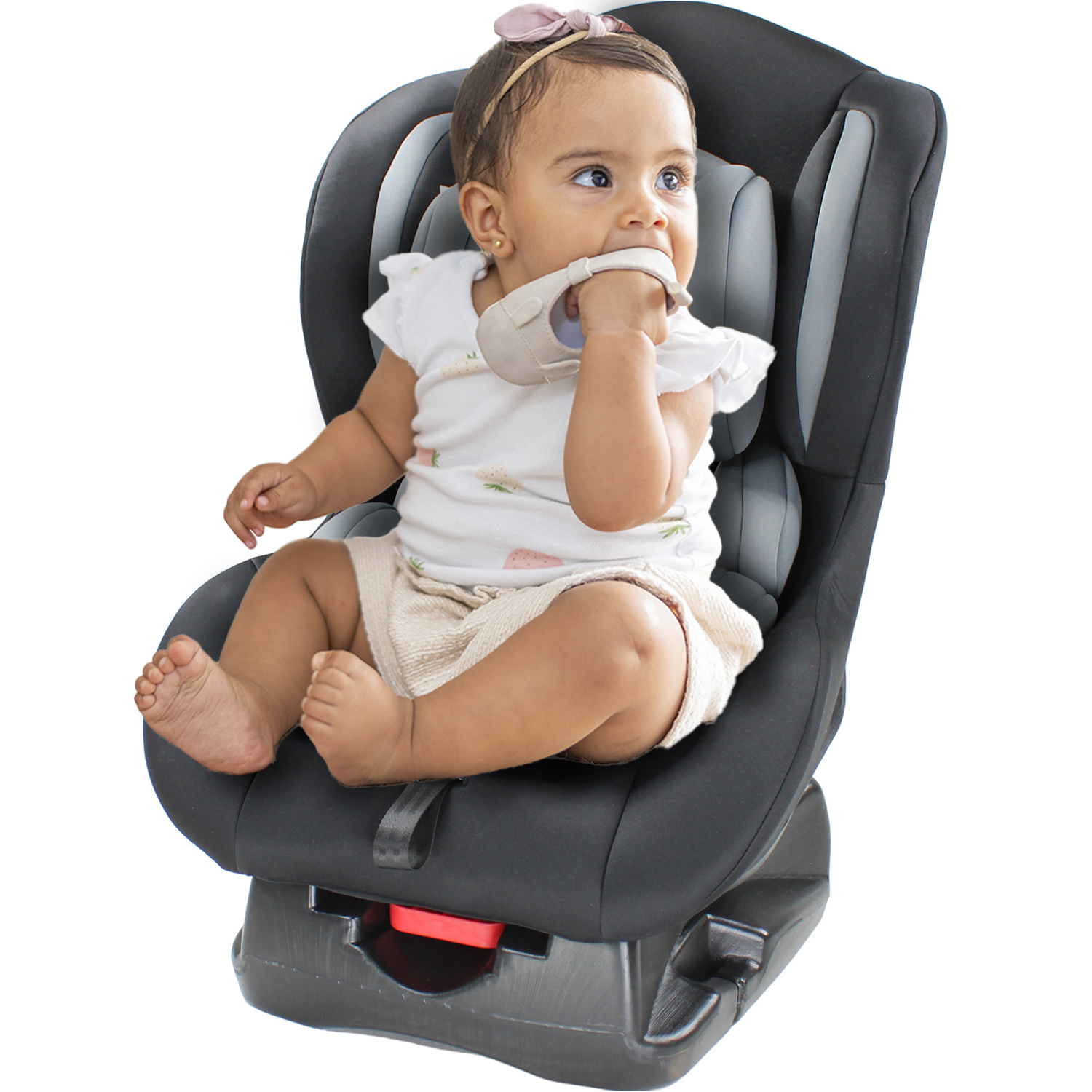 Autoasiento Gris Bebe 3 Posiciones Arnes 5 Puntos Seguridad