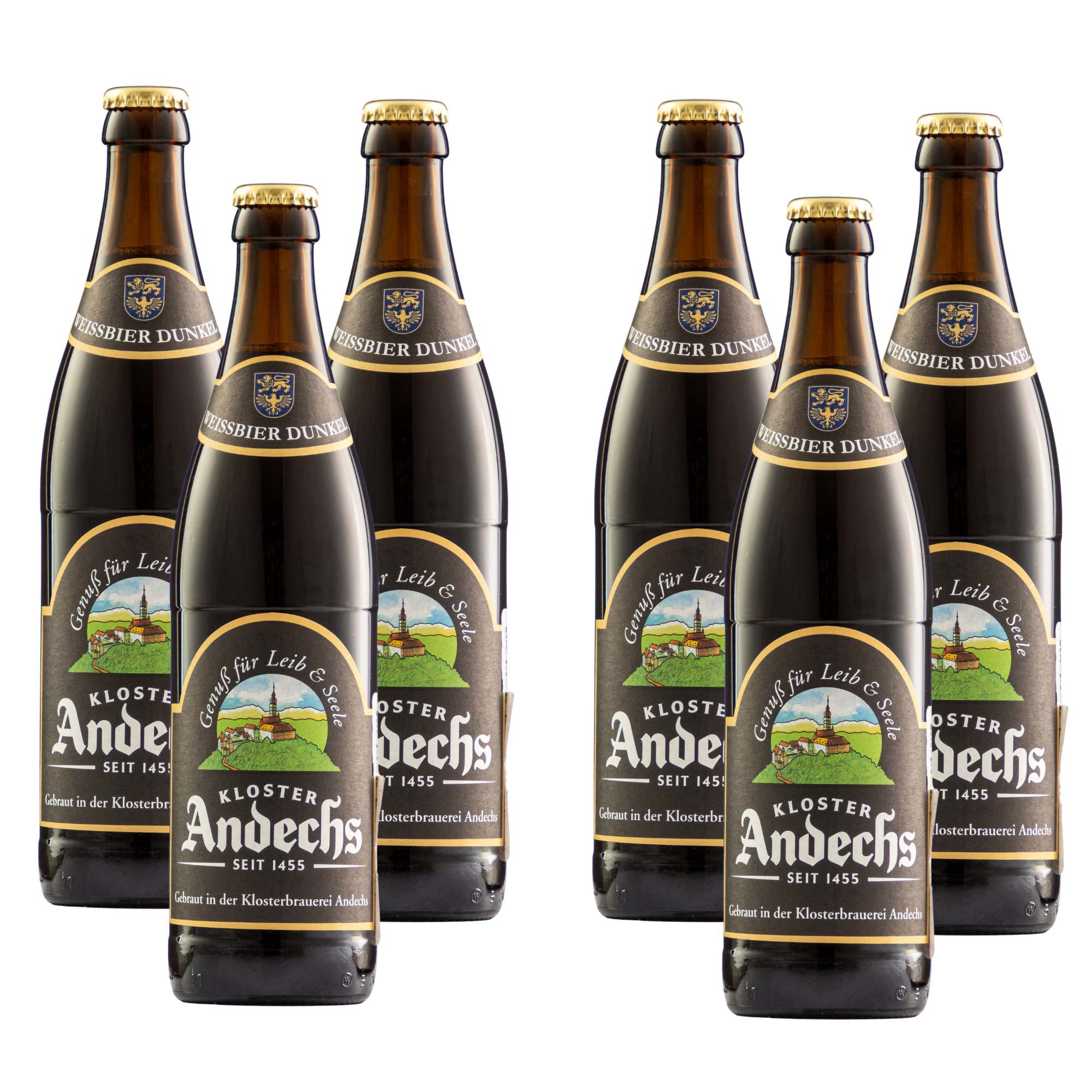 Six Pack Cerveza Andechs Weissbier Dunkel 500 Ml