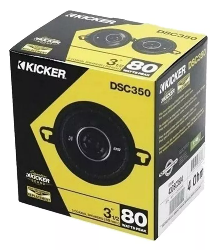 Bocinas Coaxiales Kicker DSC350 3.5 PuLG 2 Vías 20w Rms