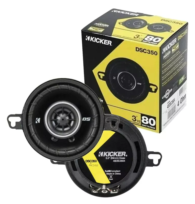 Bocinas Coaxiales Kicker DSC350 3.5 PuLG 2 Vías 20w Rms
