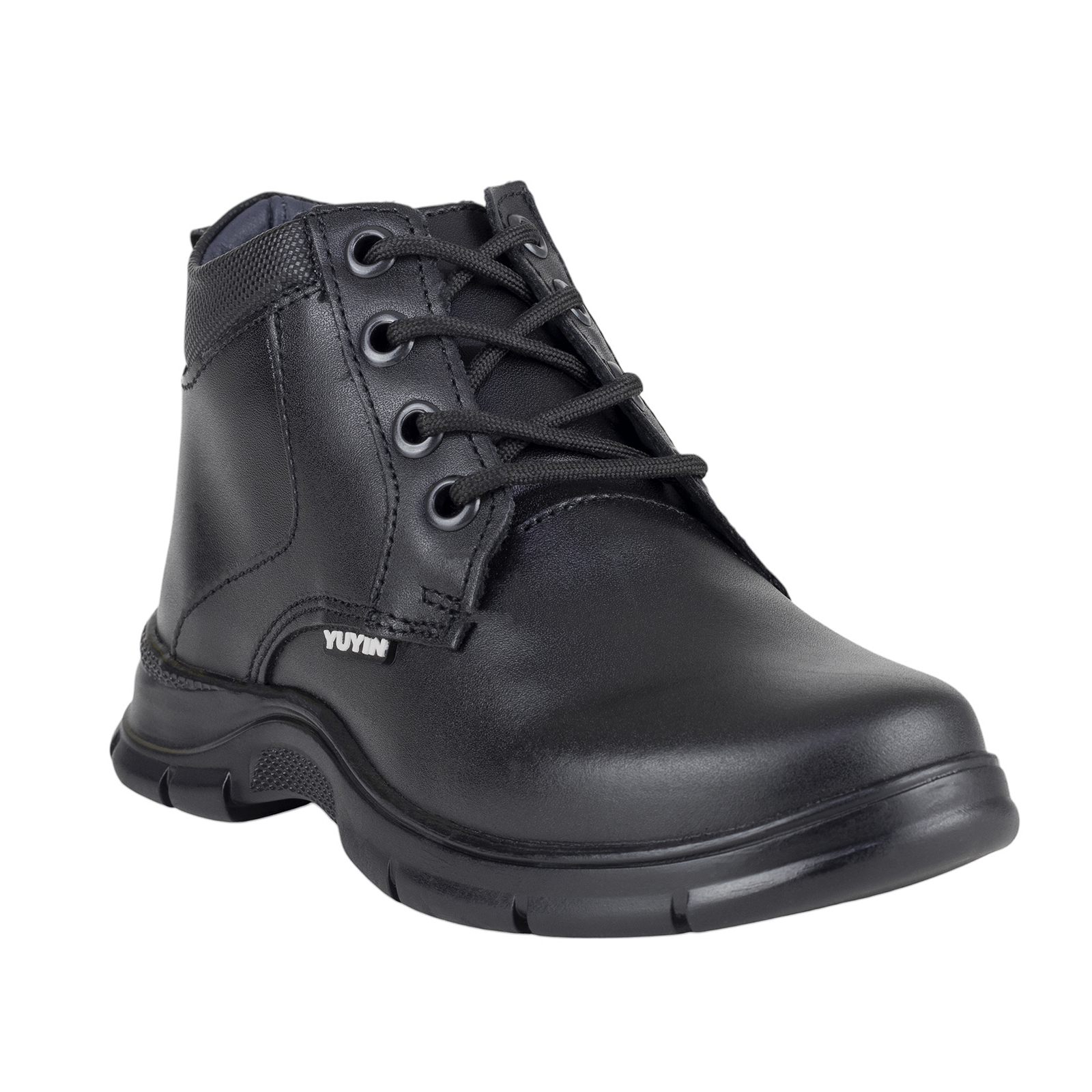 Botin Escolar De Niño Yuyin Antiderrapante 23271 Negro Piel