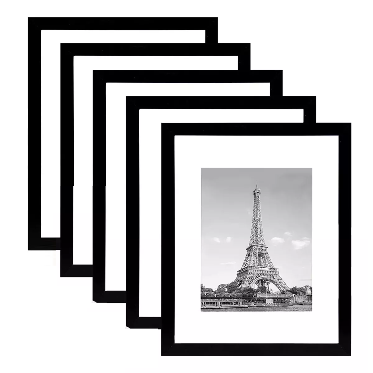 5 Pcs Marco De Fotos Decoración Negro