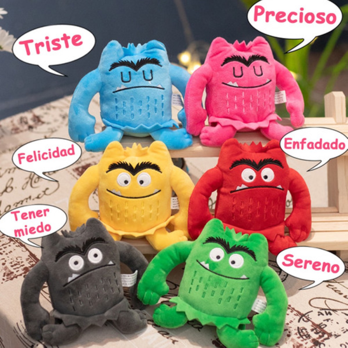 6pcs Muñeco De Peluche Pequeño Monstruo COLORES