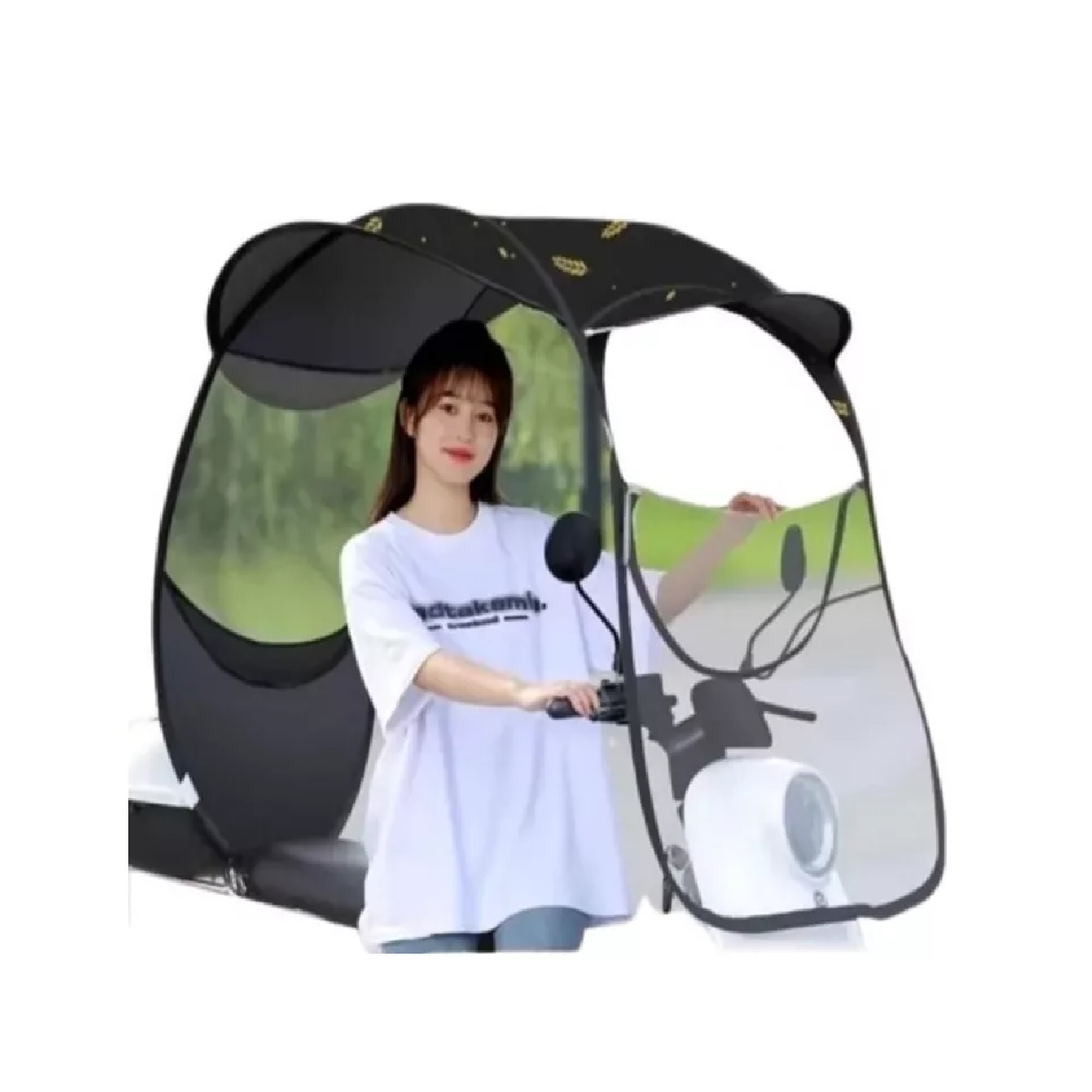 General Impermeable Para Motocicletas Toldo Cubresol Moto Negro