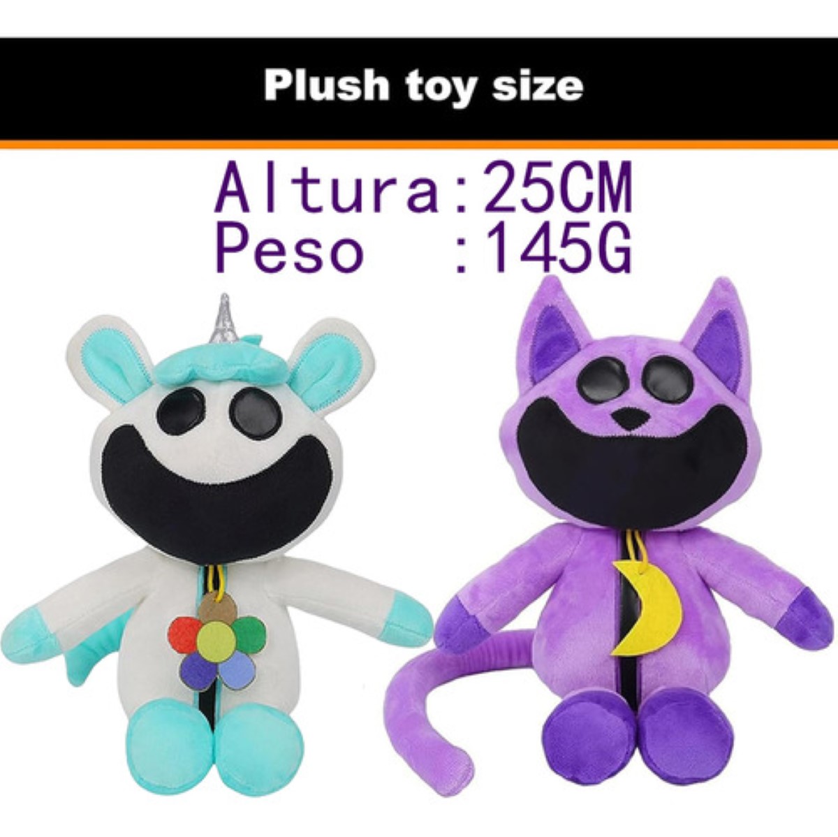 2pcs Muñeca De Juguete Smiling Critters Plush Regalo -25cm COLORES