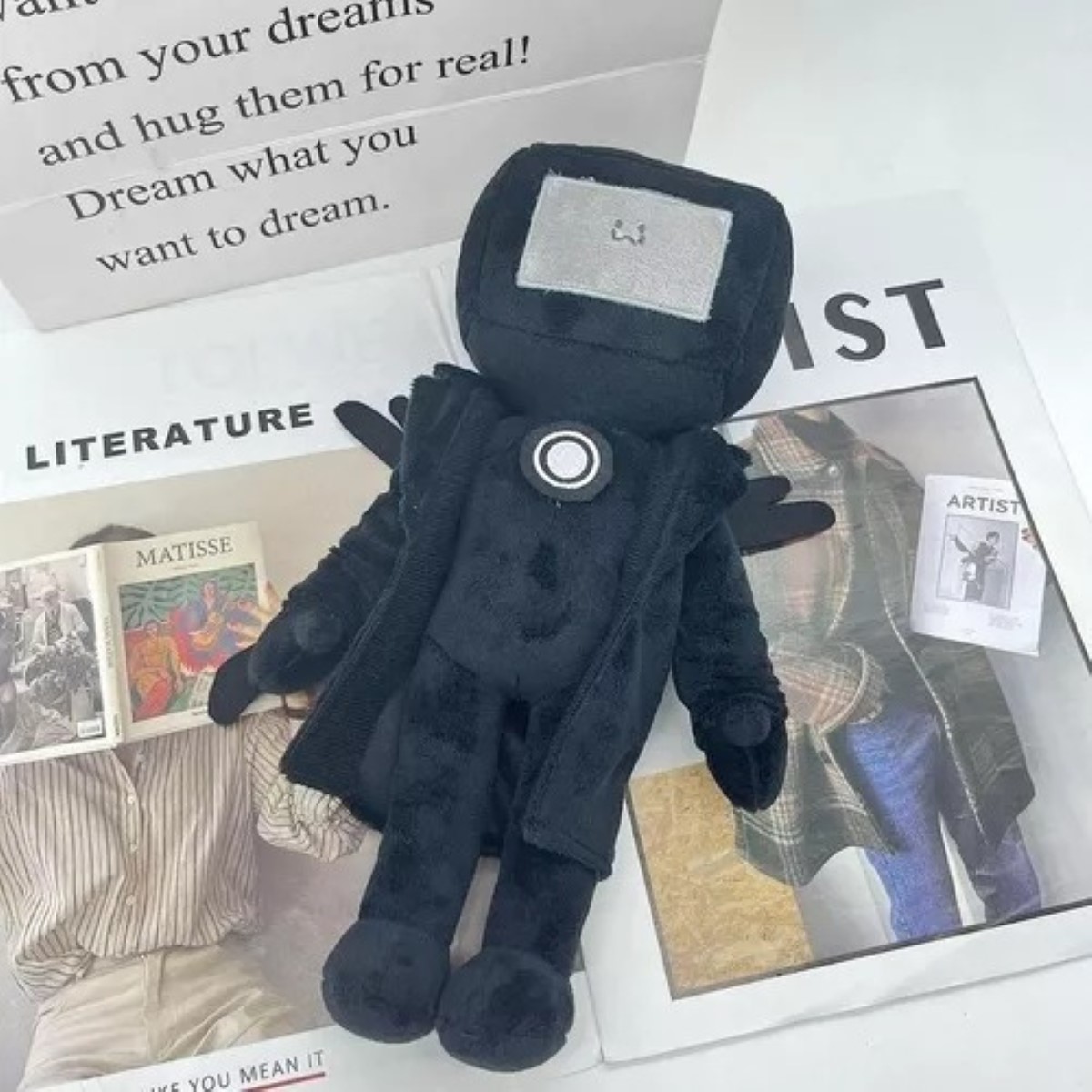 Peluches Titan Speakerman Came Tv Man Juguete Para Bebe 28cm NEGRO