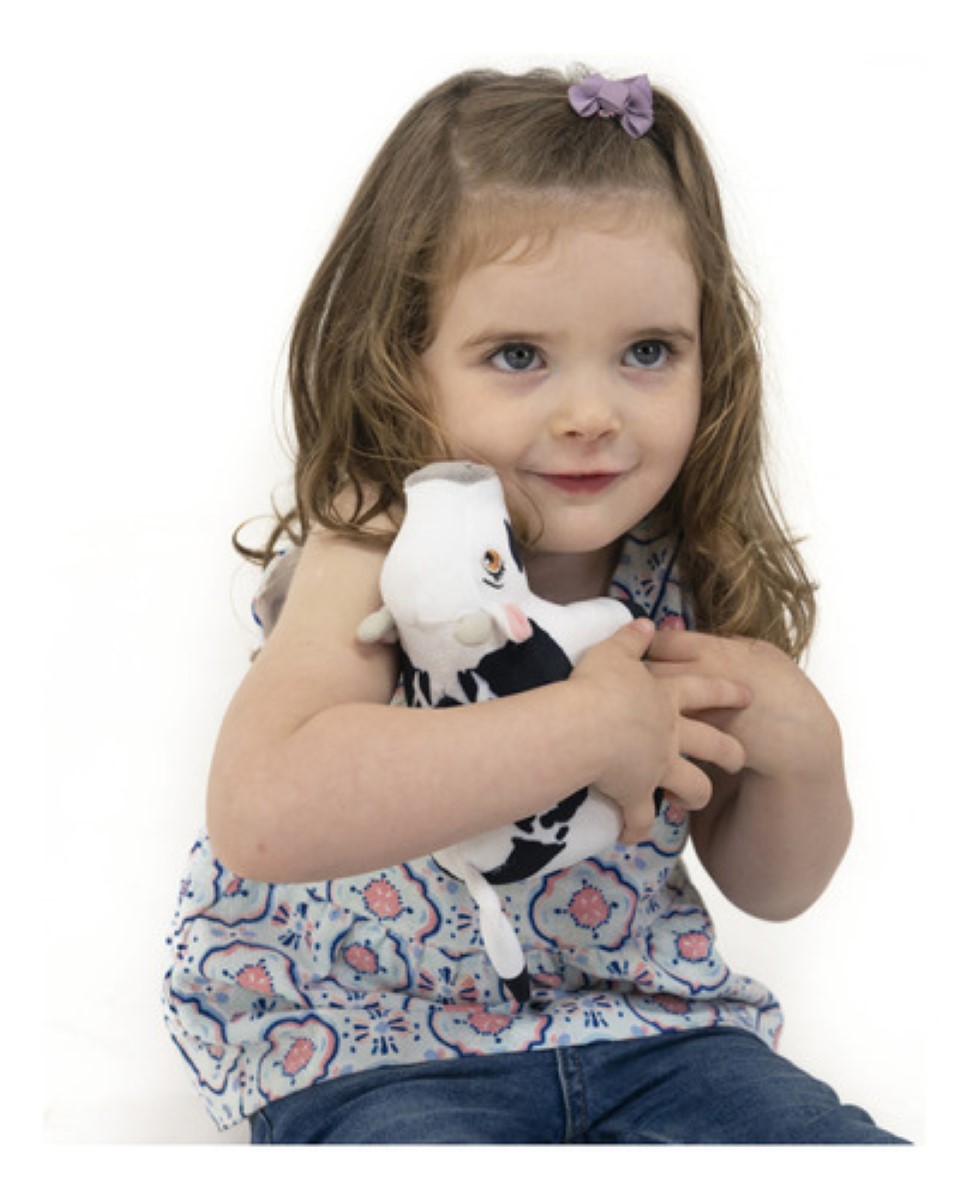 Peluche Vaca Lola Mis Primeros Pasos 15cm La Granja De Zenón BLANCO NEGRO