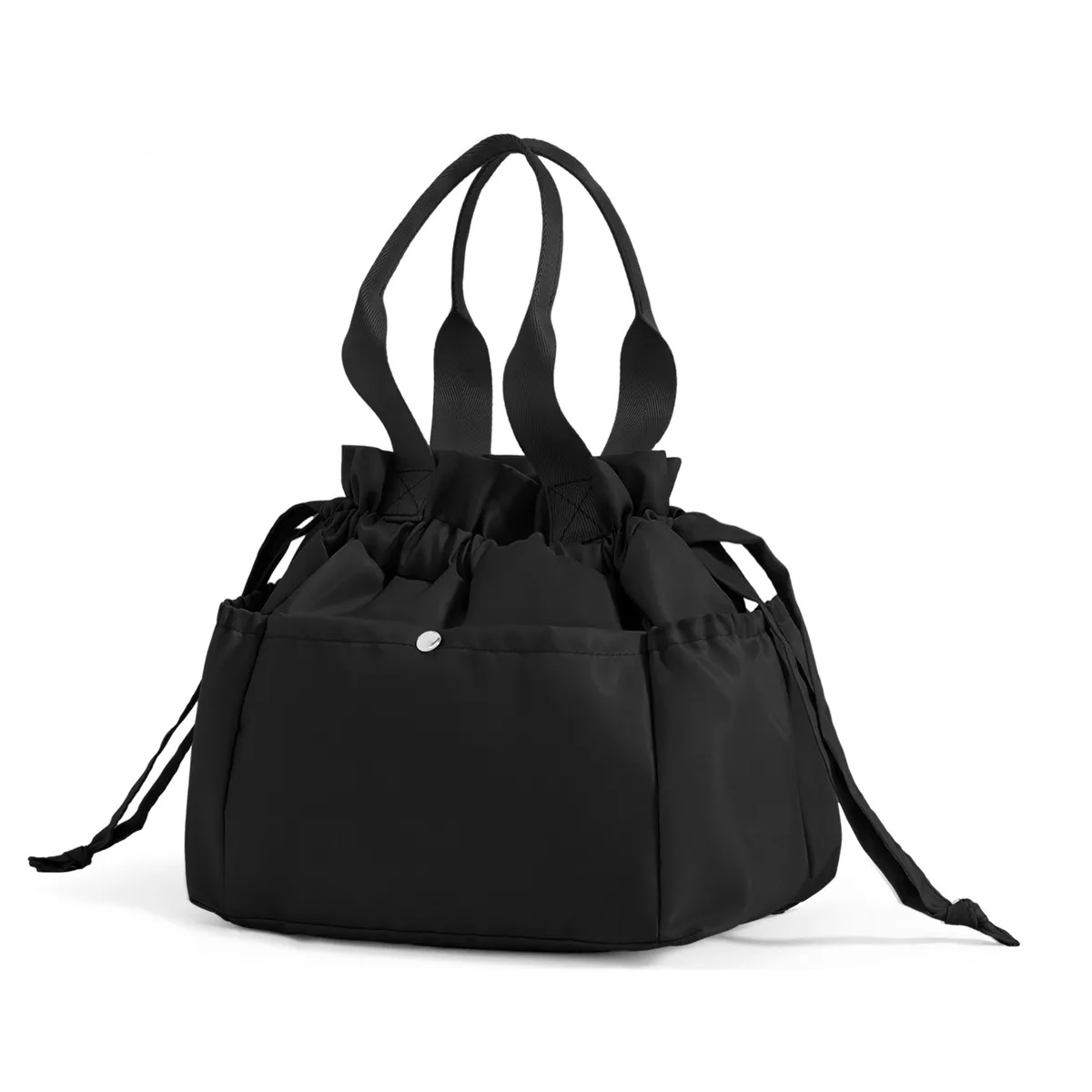 Lonchera Bolsa Térmica Elegante Mujer Aislamiento Frío Calor Negro