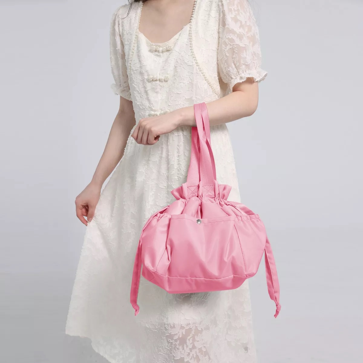 Lonchera Bolsa Térmica Elegante Mujer Aislamiento Frío Calor Rosa
