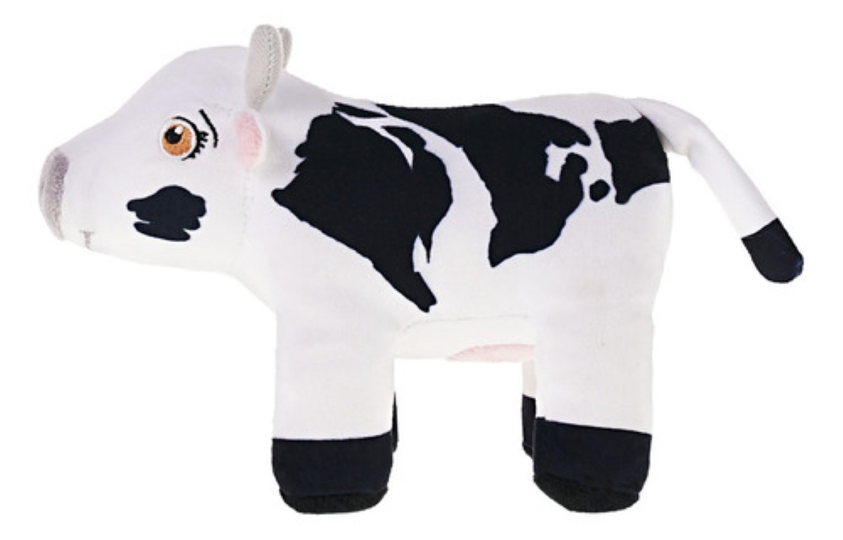 Peluche Vaca Lola Mis Primeros Pasos 15cm La Granja De Zenón BLANCO NEGRO
