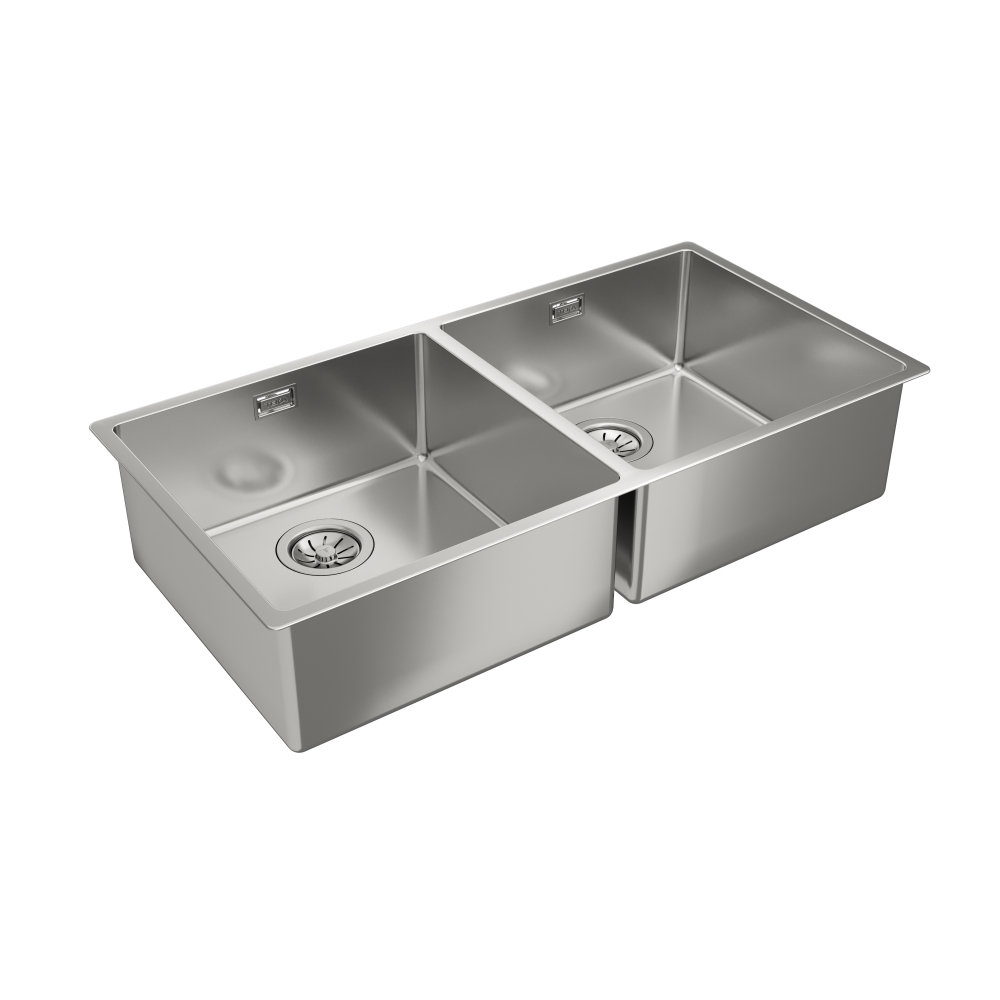 Tarja Submontar Teka BE LINEA RS15 2C 860 de 86 cm (33") Dos Tinas Acero Inox.