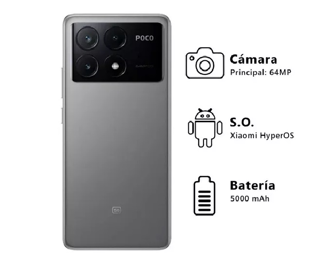 Xiaomi Poco X6 PRO 5G 512Gb 12Ram Color Gris Dualsim Nuevo Libre