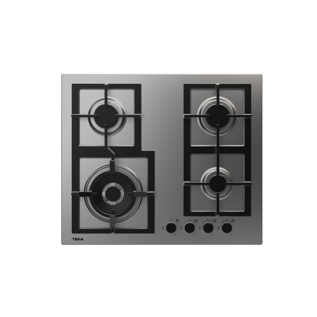 Parrilla Empotrable Gas EFX 60.1 4G AI AL DR CI 60 cm (24") Acero Inox.