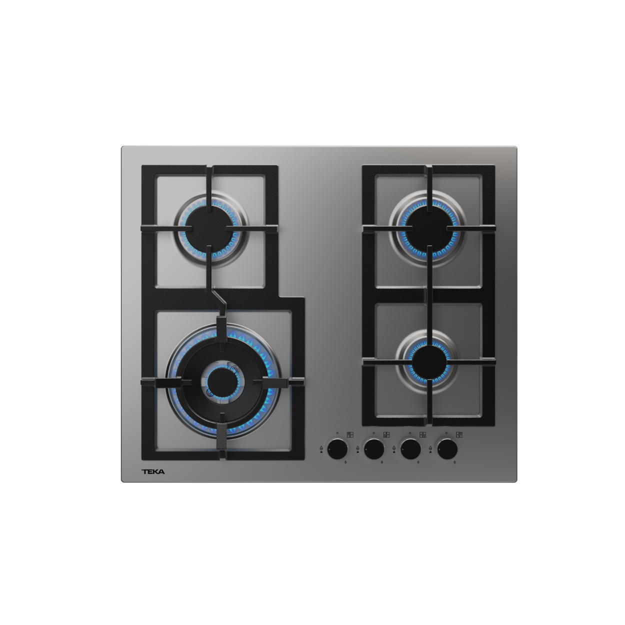 Parrilla Empotrable Gas EFX 60.1 4G AI AL DR CI 60 cm (24") Acero Inox.