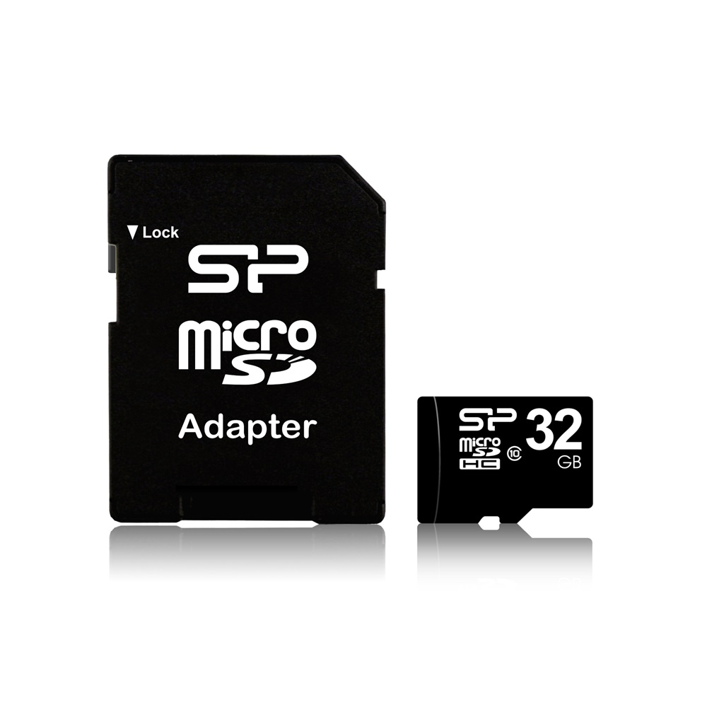 Silicon Power Tarjeta de Memoria MicroSDHC, Clase 10, 32 GB con Adaptador SD, SPMC10-32GB