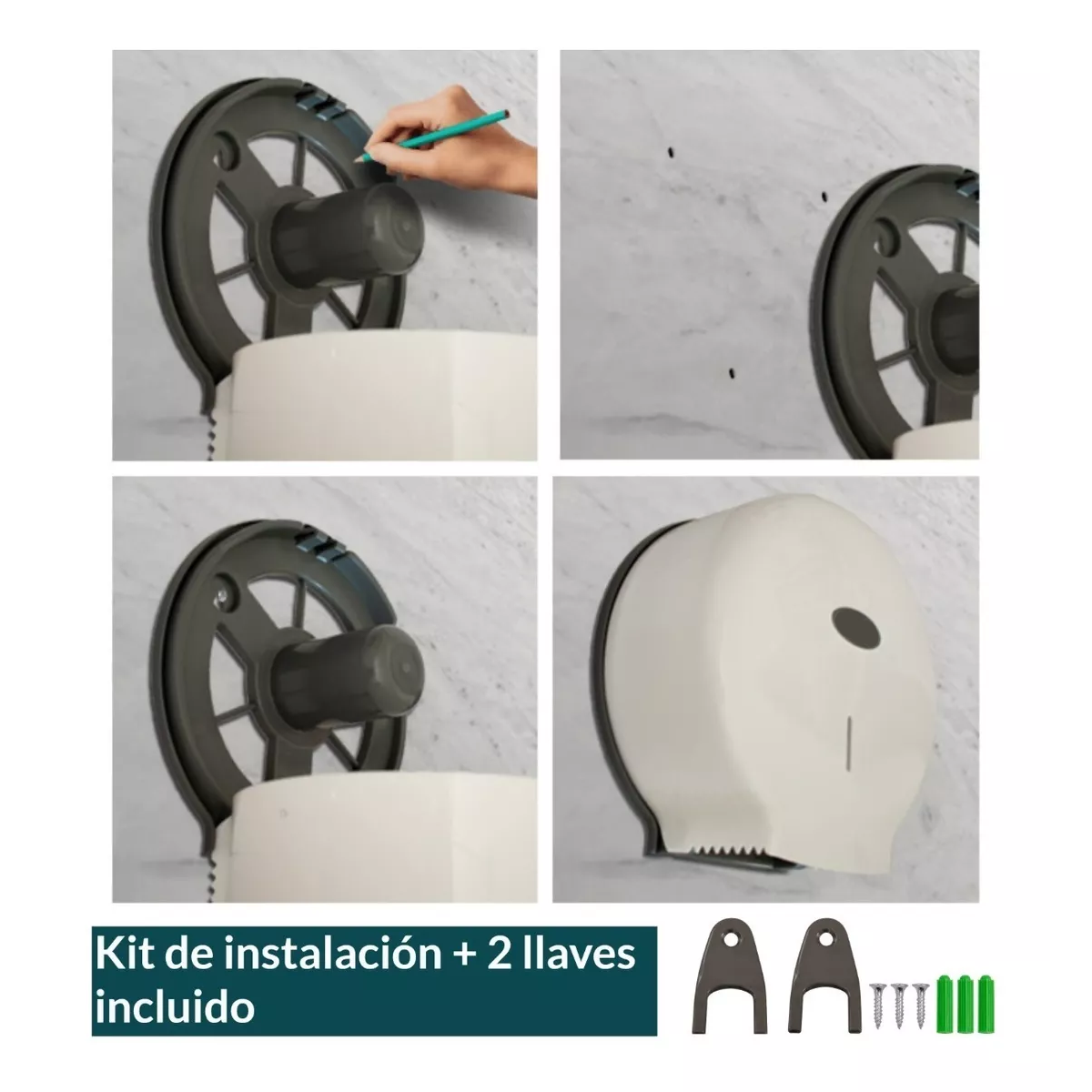 Despachador Papel Higiénico Uso Rudo Blanco