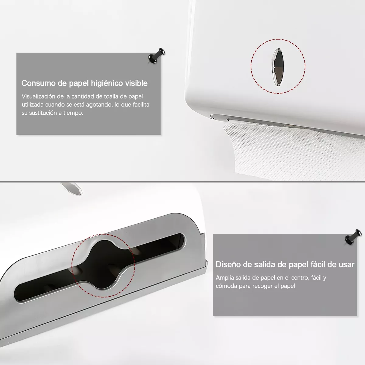 Dispensador De Papel Toallas Sanitas Para Cocina Y Baños