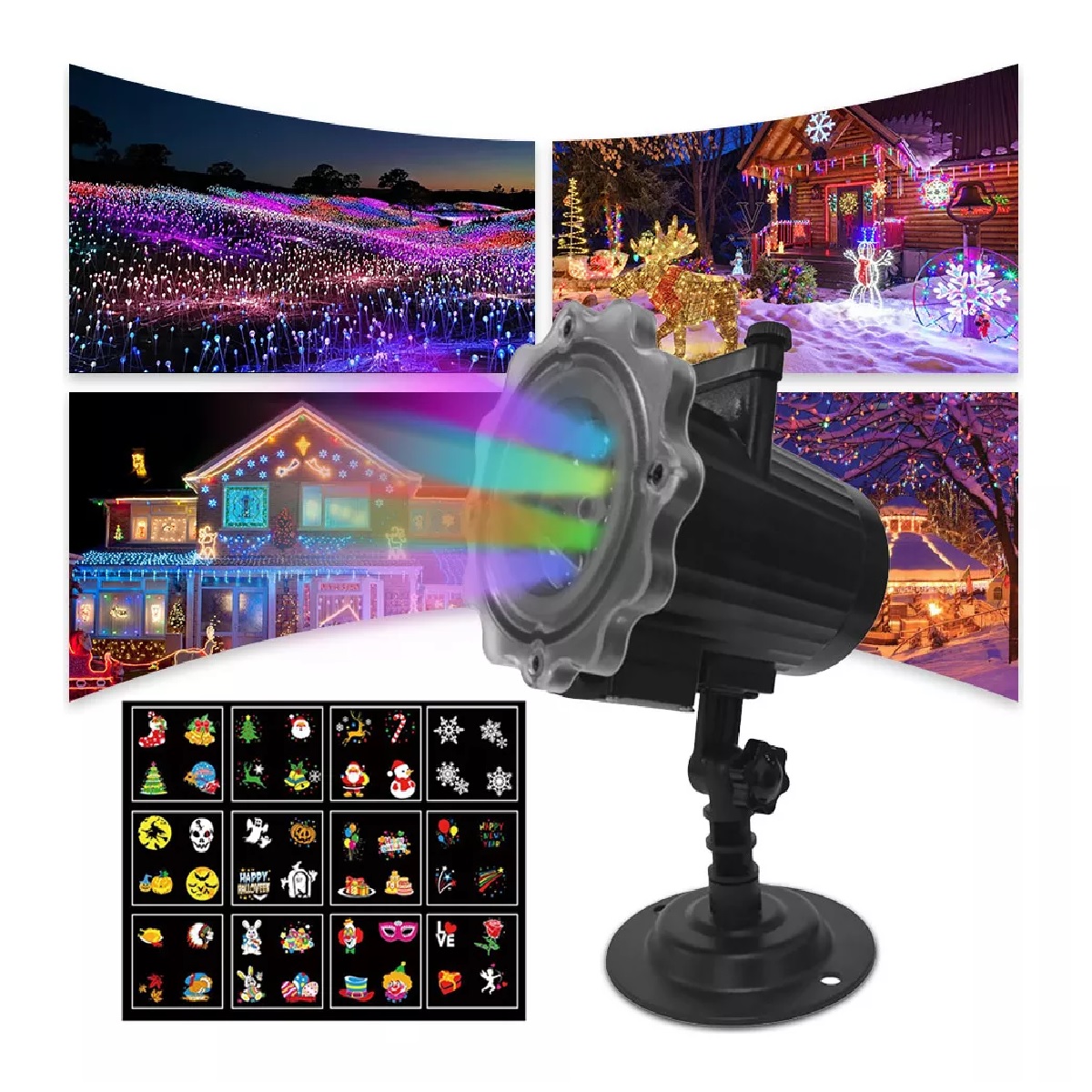 Proyector Luces Led Navidad Dia Muertos Cumpleaños Hallowen