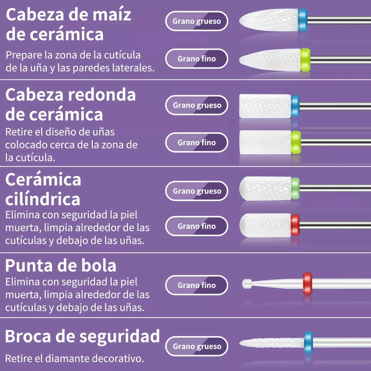 24pz Puntas Para Drill Taladro Y Soporte Para Brocas De Uñas