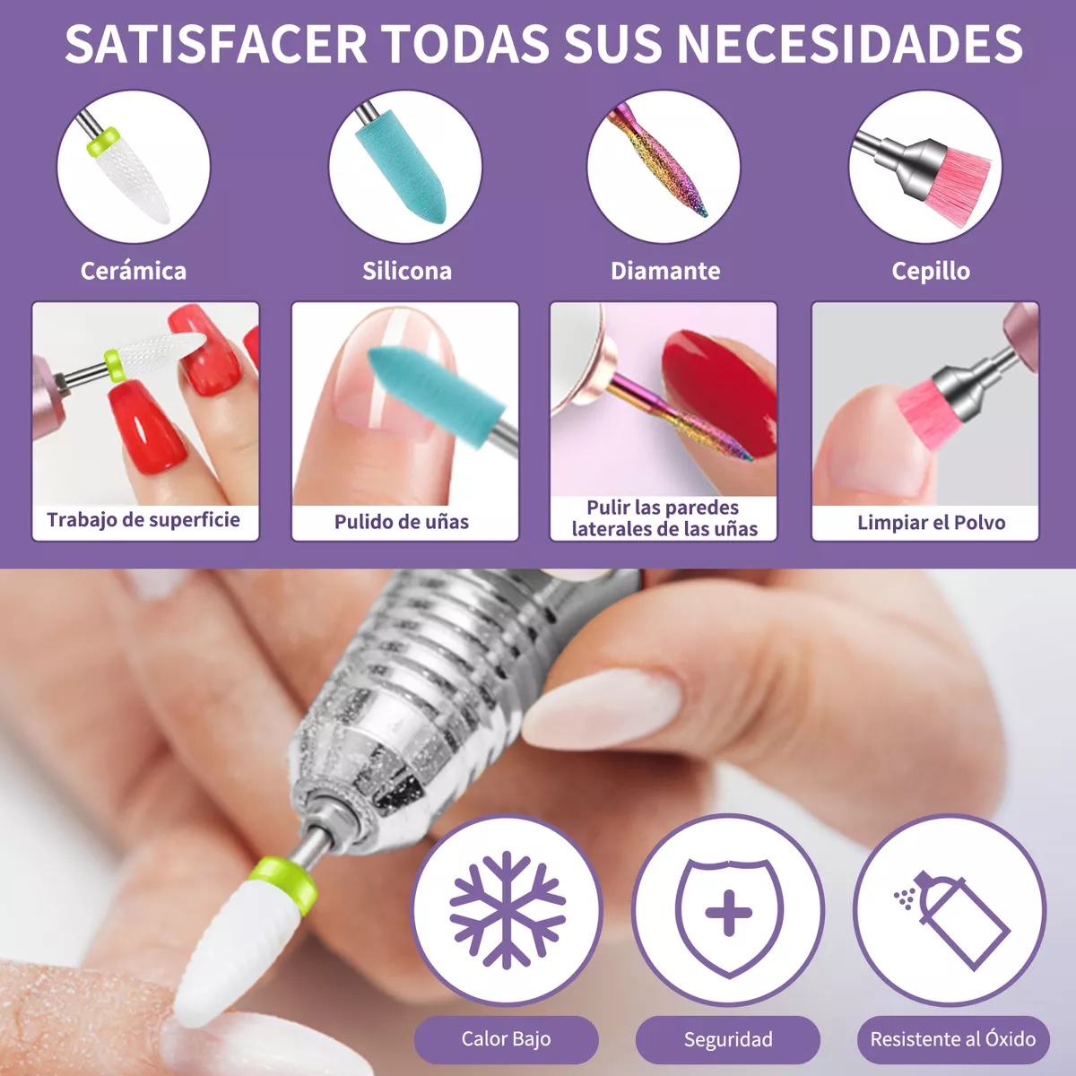 24pz Puntas Para Drill Taladro Y Soporte Para Brocas De Uñas