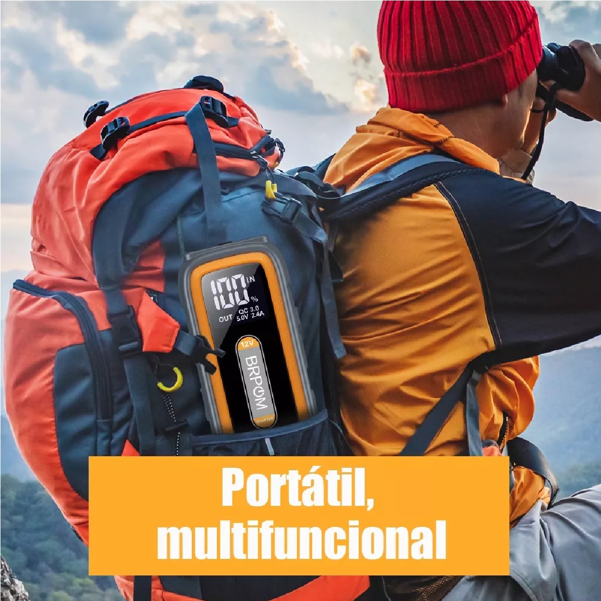 Arrancador De Bateria De Auto Portátil 4000a,carga Rápida
