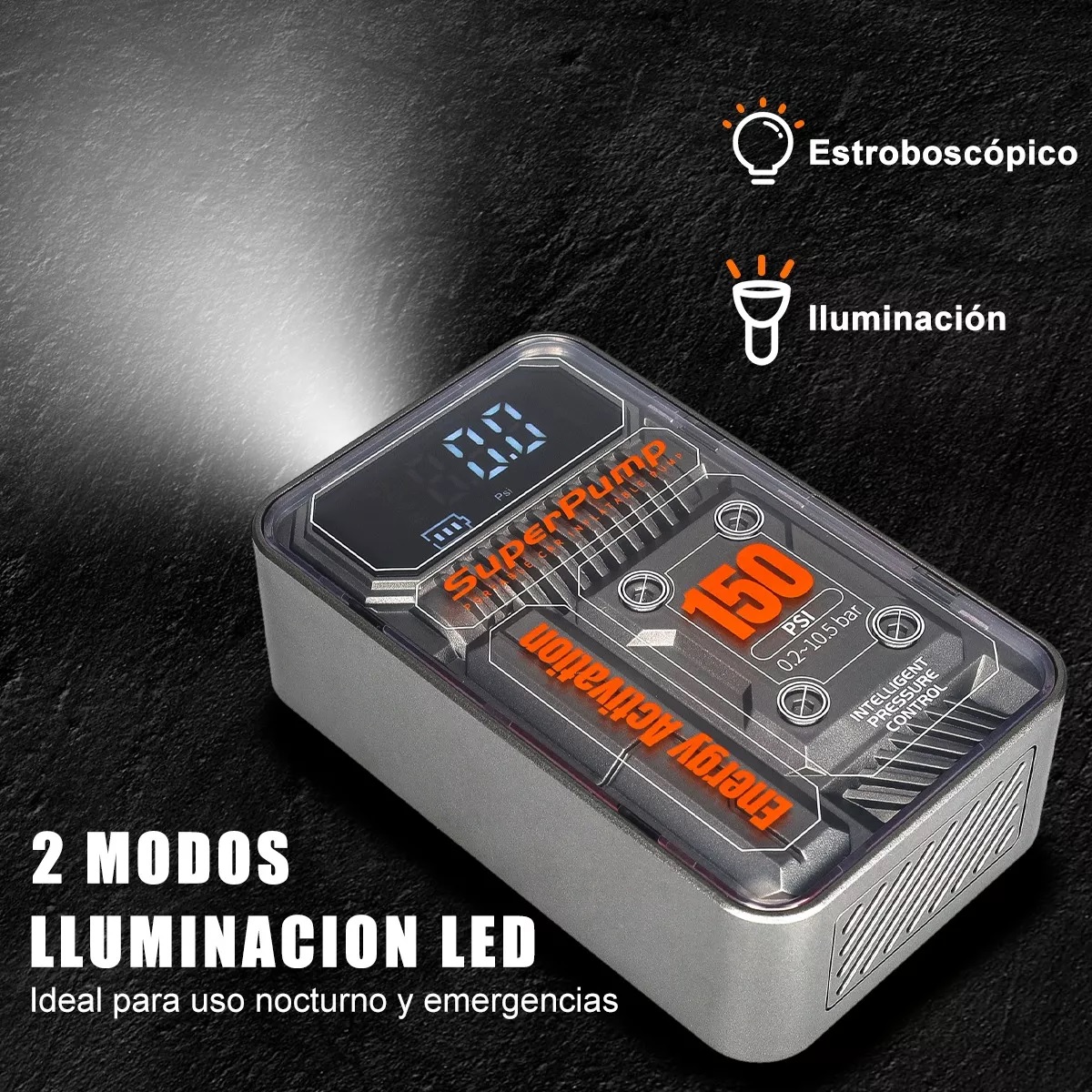 Bomba De Aire Inalámbrica Inflador De Llantas Portatil