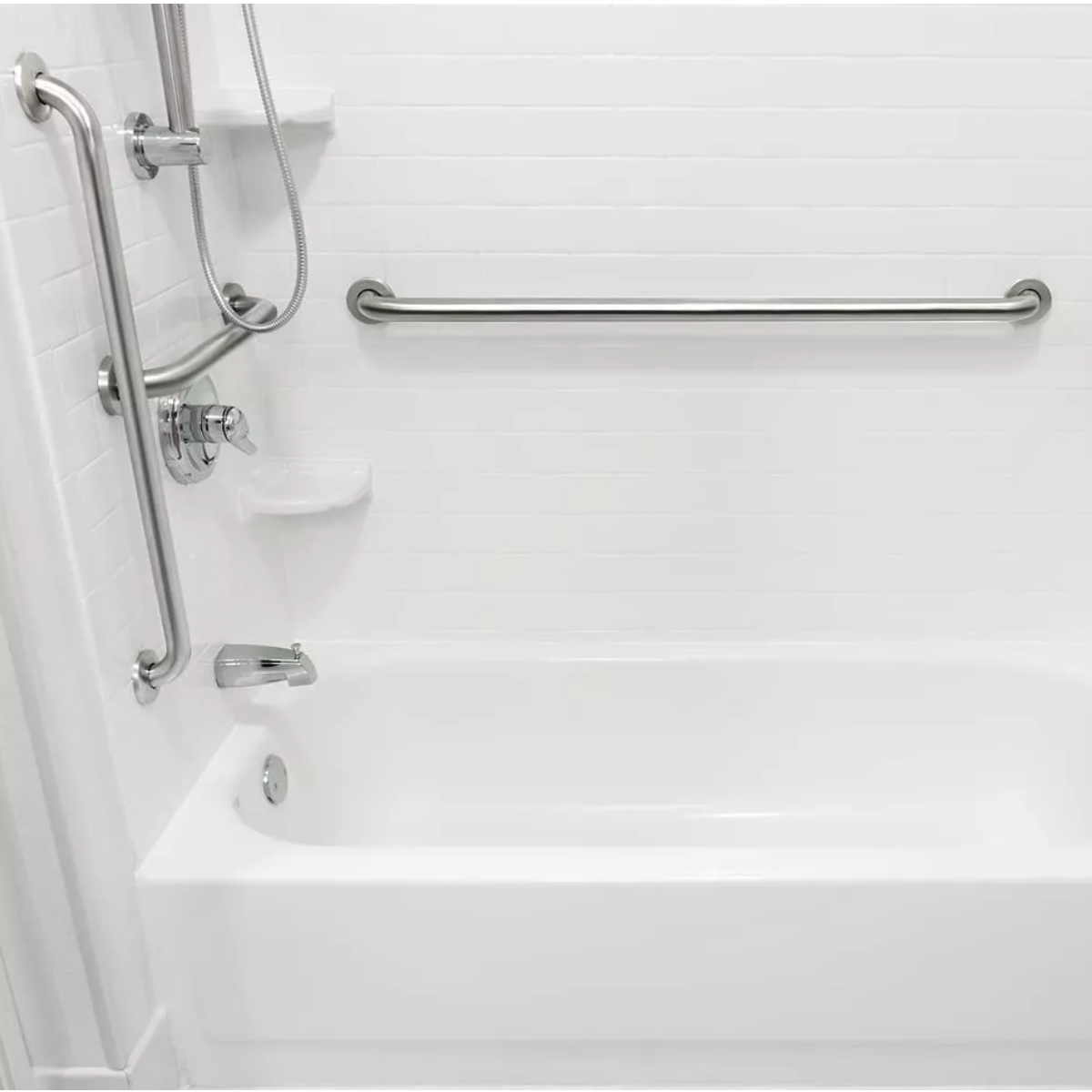 Barra De Seguridad Baño Pasamanos Acero Inox Wc 50cm 2 Pcs