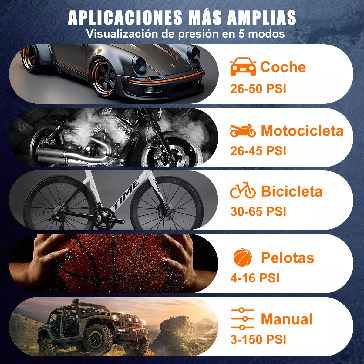 Bomba De Aire Inalámbrica Inflador De Llantas Portatil